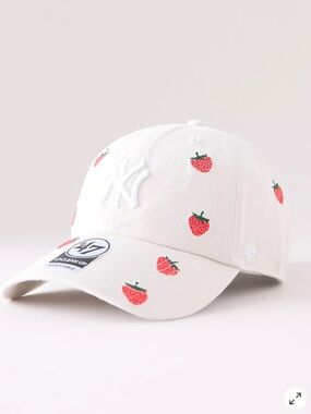 '47 Strawberry Embroidered Yankees Baseball Cap Adjustable Adult One Size NEW